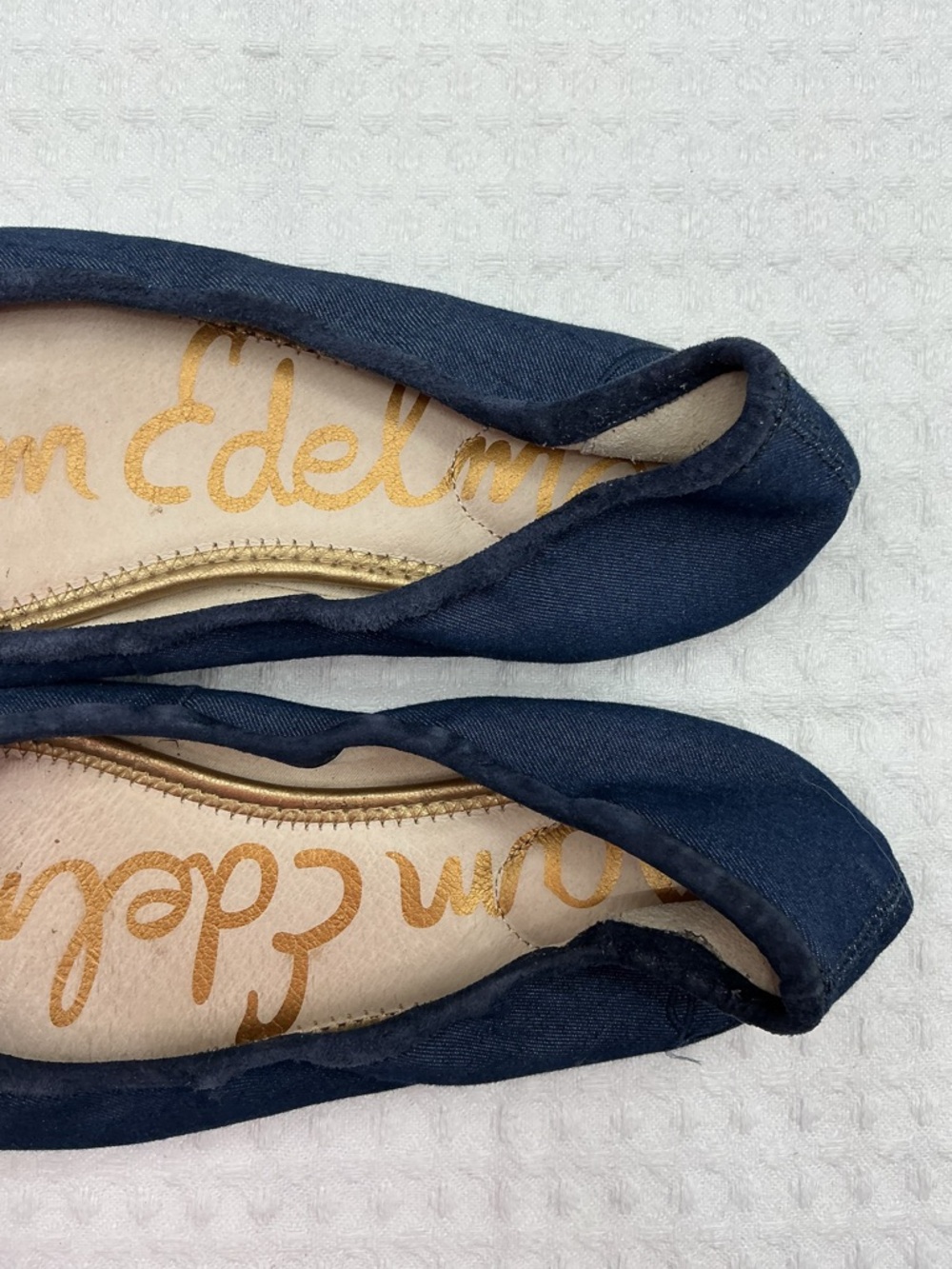 Sam Edelman Navy Bow Ballet Flats - Picture 2 of 8